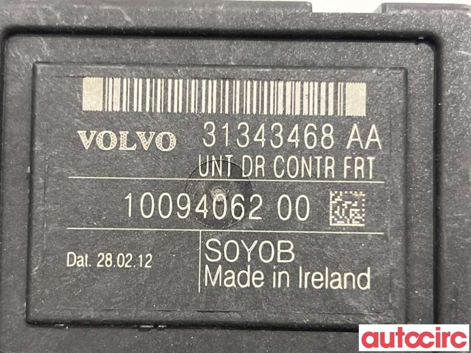 Styreenhet dør venstre foran til Volvo XC60 2008-2013 (Type I, Fase 1)  (VOLVO|31343030|1009406200|31343468)