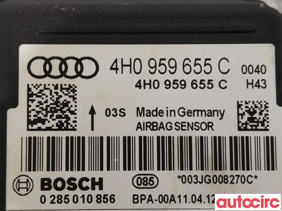 Airbag elektronikk til Audi A6 2011-2014 (Type IV, Fase 1) (C7) (C7) (AUDI|4H0959655C)