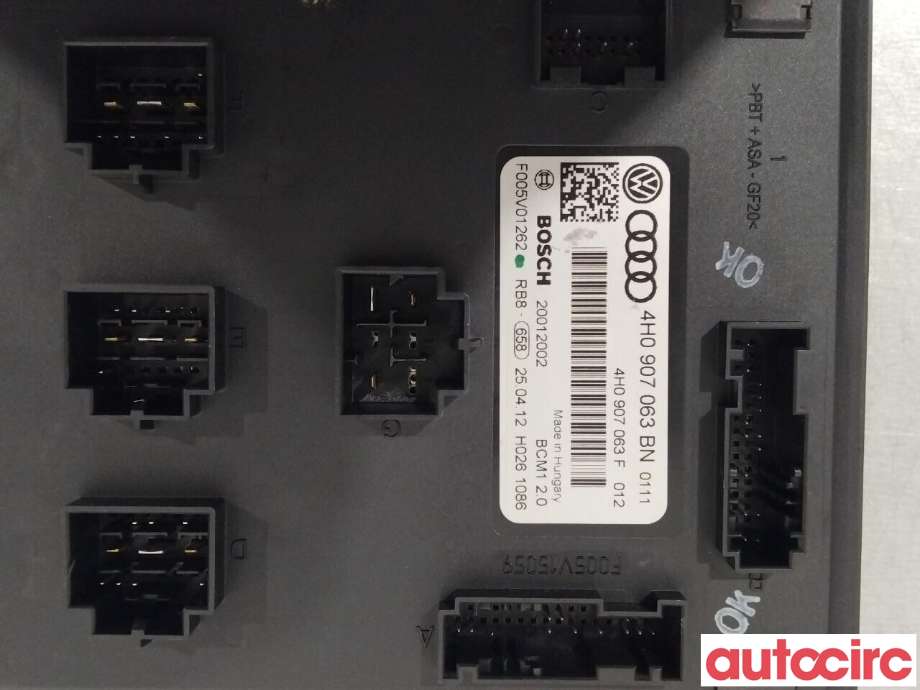 Styreenhet comfort (BCM) til Audi A6 2011-2014 (Type IV, Fase 1) (C7) (C7) (AUDI|4H0907063CG|4H0907063BN)