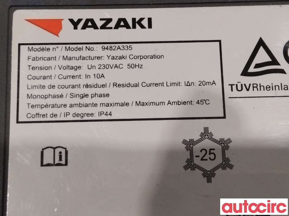 Batterilader kabel til Mitsubishi Outlander 2015-->> (Type III, Fase 2) (MITSUBISHI|9482A335|)