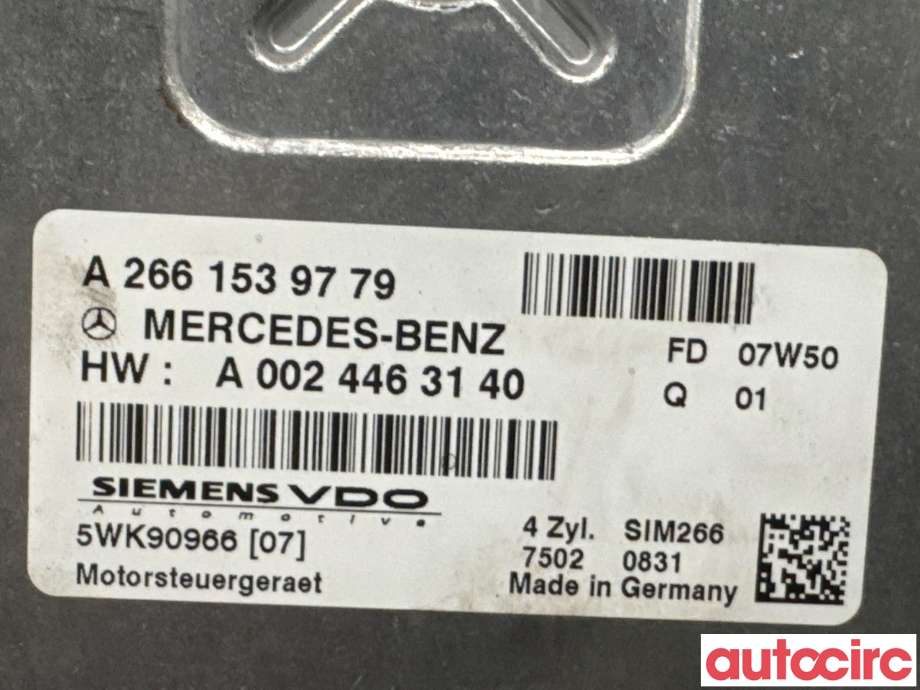 Styreenhet motor til Mercedes B-Klasse 2008-2011 (Fase 2) (W245) (W245) (MERCEDES|A0024463340|5WK90966|A2661539779)