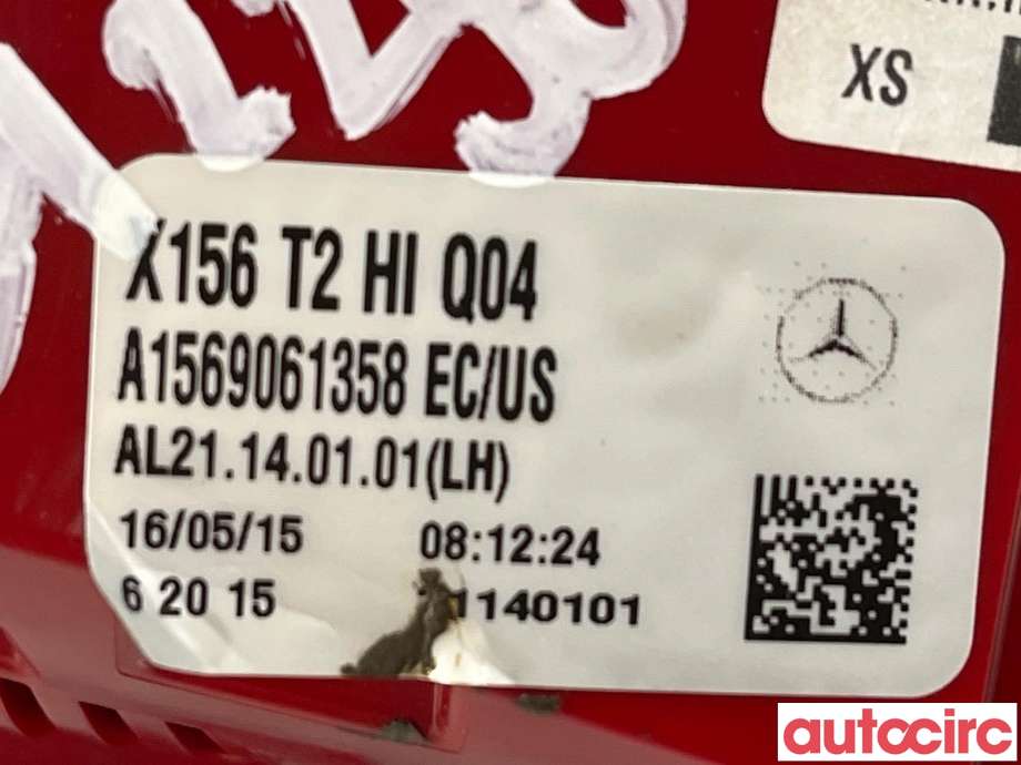 Baklykt venstre indre til Mercedes GLA 2014-2020 (X156) (X156) (MERCEDES|A1569061358)
