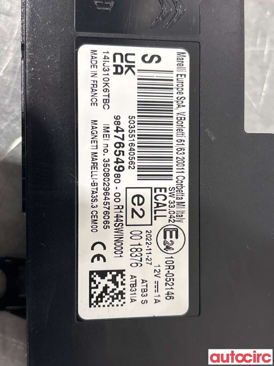 Styreenhet diverse til Peugeot 208 2019-->> (Type II)  (PEUGEOT|9847654980)