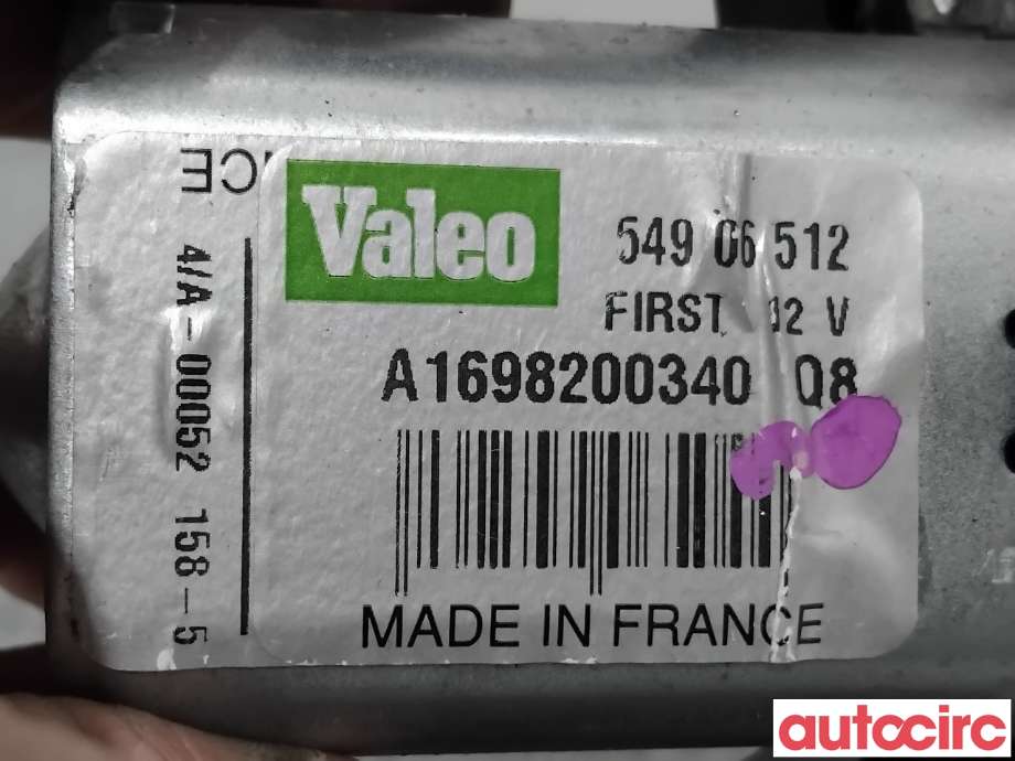 Viskermotor bakrute til Mercedes A-Klasse 2005-2012 (W169) (W169) (MERCEDES|A1698200340|54906512|A1698201340)
