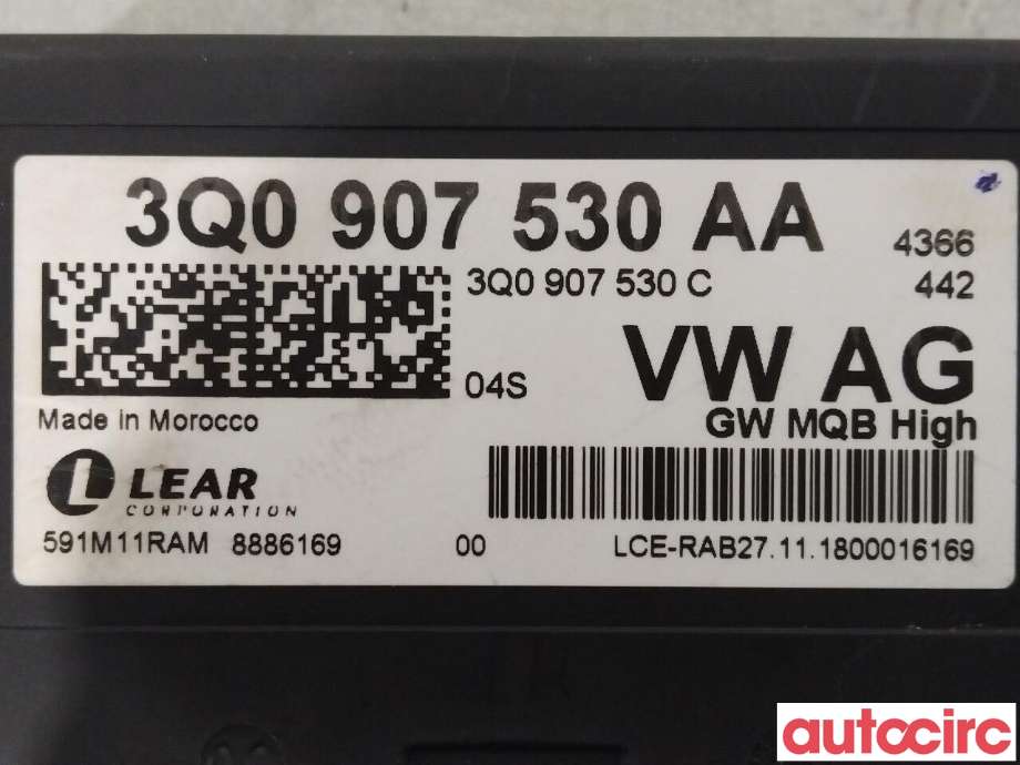 Diverse deler til VW Passat 2015-2019 (Fase 1) (B8) (B8) (VOLKSWAGEN|3Q0907530AA)