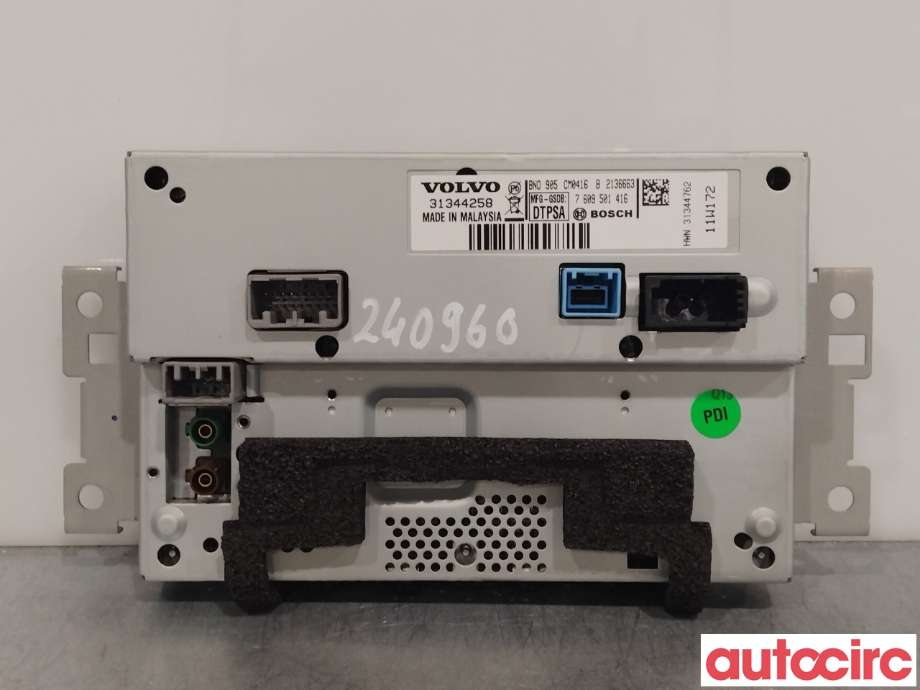 Multimedia display (MCU - Media Controller Unit) til Volvo V60 2010-2013 (Type I, Fase 1) (VOLVO|36001980|31344258)