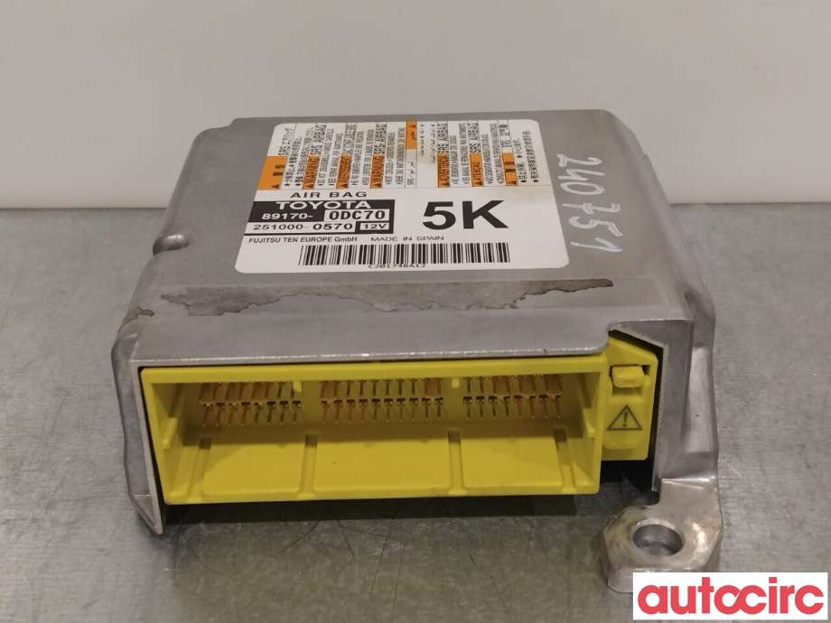 Airbag elektronikk til Toyota Yaris 2014-2020 (Type III, Fase 2)  (TOYOTA|891700DC70)