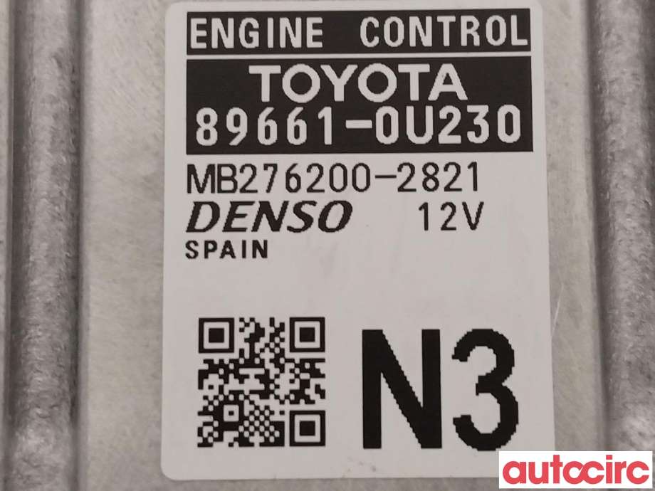 Styreenhet motor til Toyota Yaris 2014-2020 (Type III, Fase 2)  (TOYOTA|896610U230||89661-0U230)