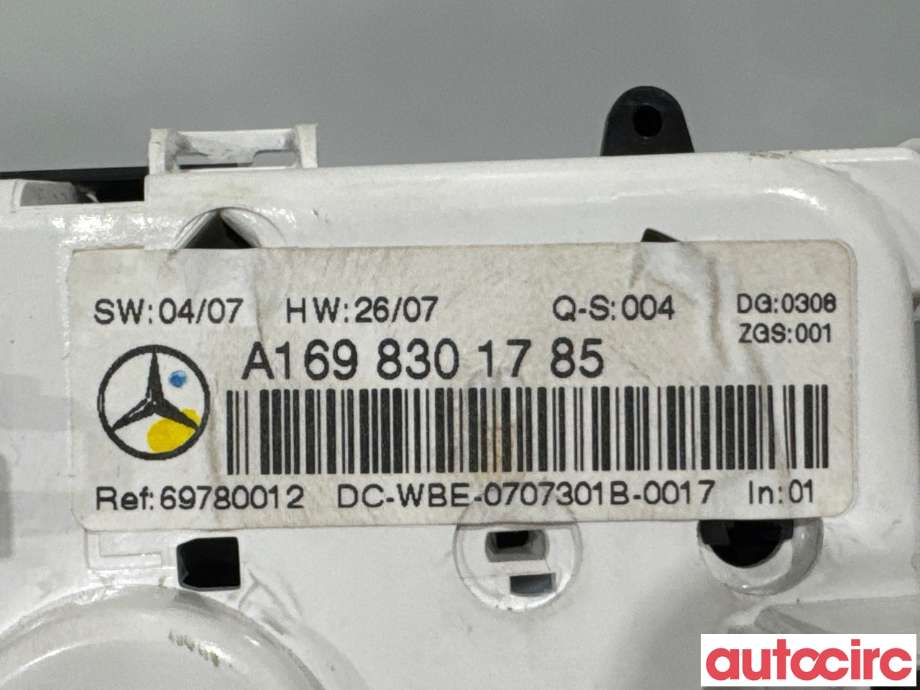 Varmeapparat betjening til Mercedes A-Klasse 2005-2012 (W169) (W169) (MERCEDES|A1699000900||A1698301785)