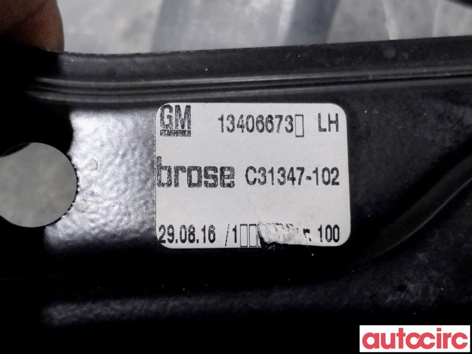 Ruteheis venstre bak til Opel Astra K 2015-->> (OPEL|13406673|C31347-102)