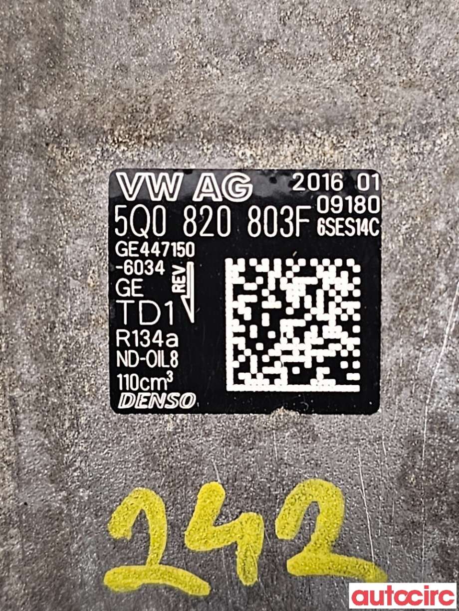 Aircondition kompressor til VW Transporter / Caravelle 2015-2019 (T6) (T6) (VOLKSWAGEN|5Q0820803F|447150-6034|5Q0820803K)