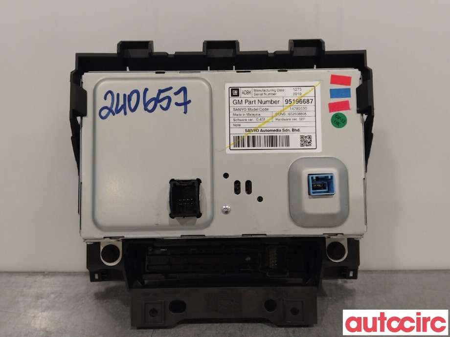 Multimedia display (MCU - Media Controller Unit) til Opel Astra J 2010-2015  (OPEL|95247249|95196687)