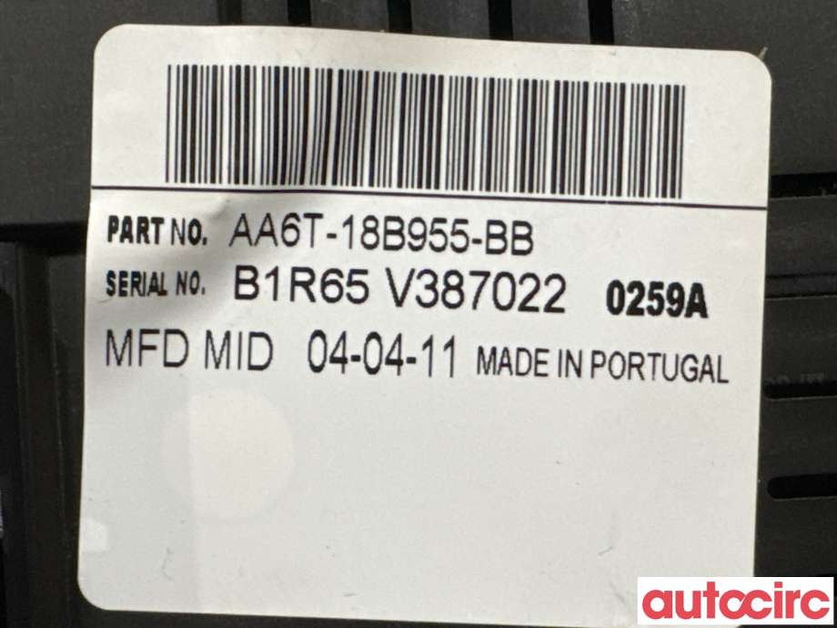 Multimedia display (MCU - Media Controller Unit) til Ford Fiesta 2008-2012 (Type VI, Fase 1)  (FORD|1940788||AA6T-18B955-BB)