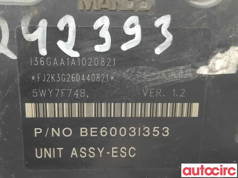 ABS sentral til Kia Sportage 2010-2016 (Type III)  (KIA|589203U710|BE6003I353|58920-3U710)