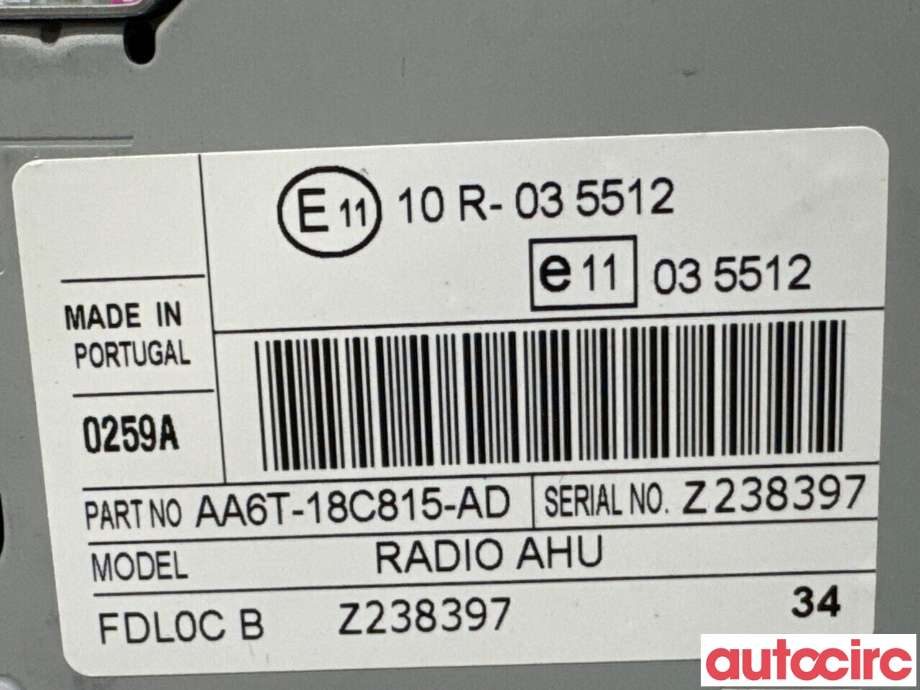 Bilstereo til Ford Fiesta 2008-2012 (Type VI, Fase 1) (FORD|2044327||AA6T-18C815-AD)