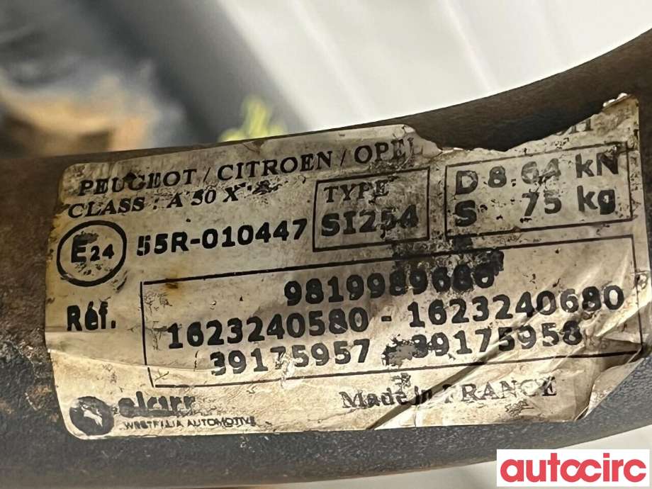 Hengerfeste til Peugeot Partner 2019-->> (Type III)  (PEUGEOT|1623212280|9627CL|9819989680)