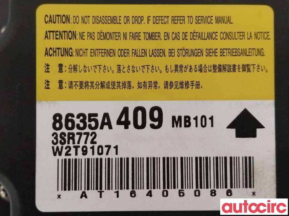 Airbag elektronikk til Mitsubishi Space Star 2013-->> (Type II)  (MITSUBISHI|8635A499|8635A409)