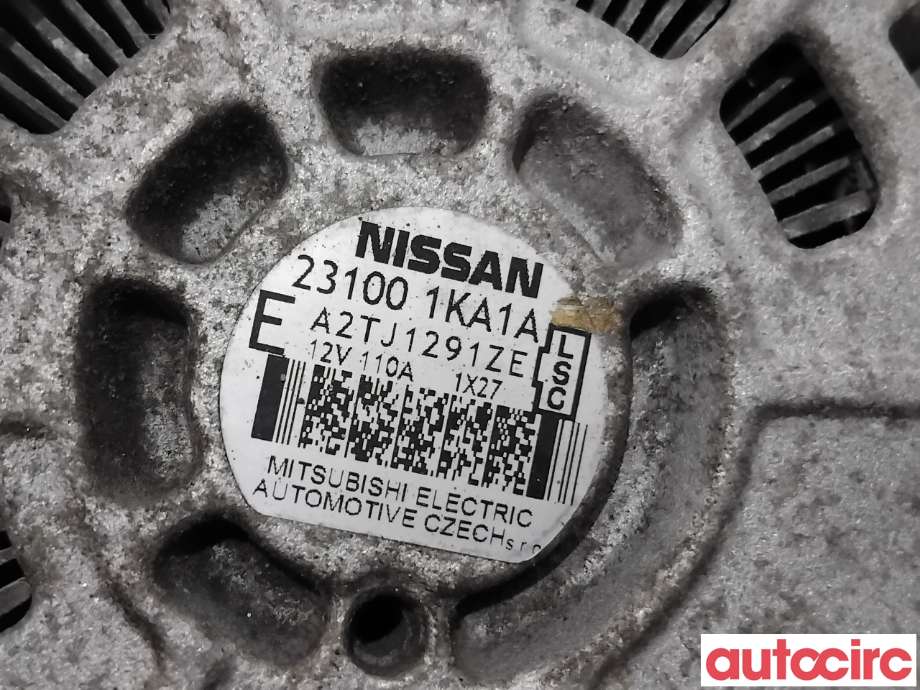 Dynamo til Nissan Juke 2010-2014 (Fase 1)  (NISSAN|231001KA1A|A2TJ1291ZE|231001KA1M)