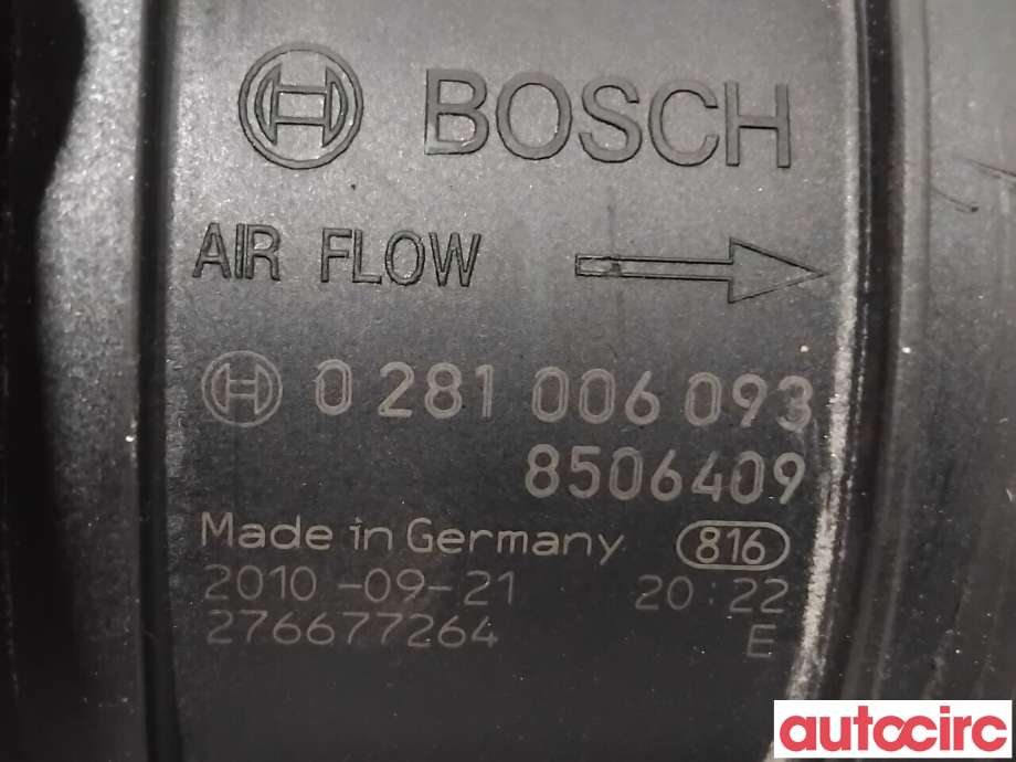Luftmengde/luftmassemåler til BMW 3-Serie 2005-2011 (E90/E91/E92/E93) (E90/E91/E92/E93) (BMW|13628506409|0281006093|8506409)