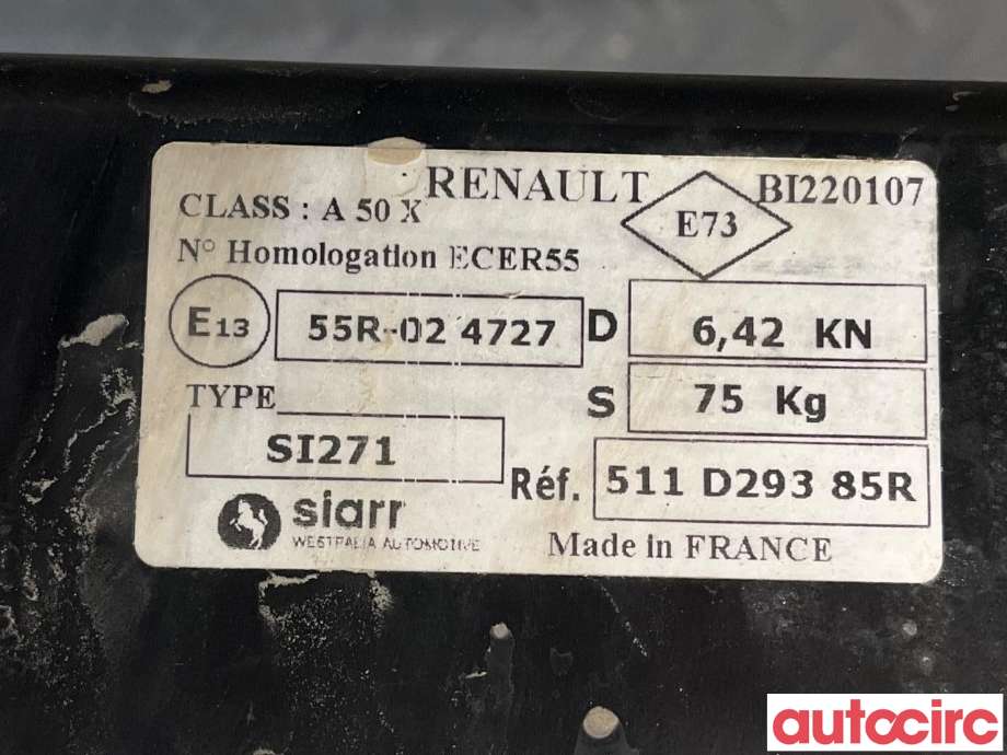 Hengerfeste til Renault Megane 2016-->> Type IV  (RENAULT|756122637R|SI271|511D29385R)
