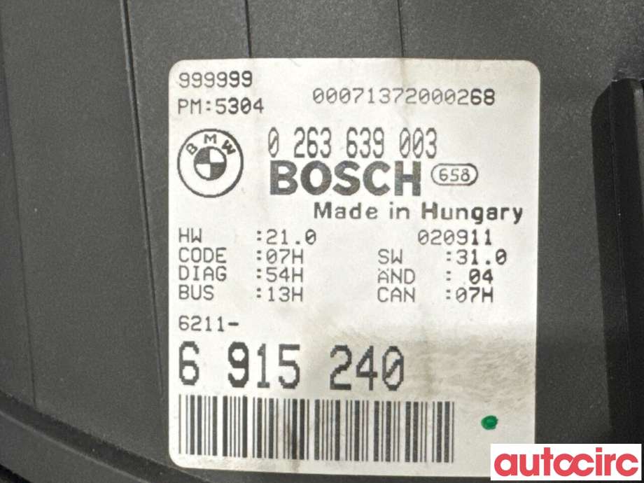 Instrumentpanel til BMW 3-Serie 1998-2005 (E46) (E46) (BMW|62116985646|0263639003|6211-6915240)