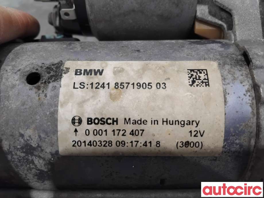 Starter diesel til BMW 3-Serie 2012-2018 (F30/F31/F34) (F30/F31/F34) (BMW|12418571905|0001172407)