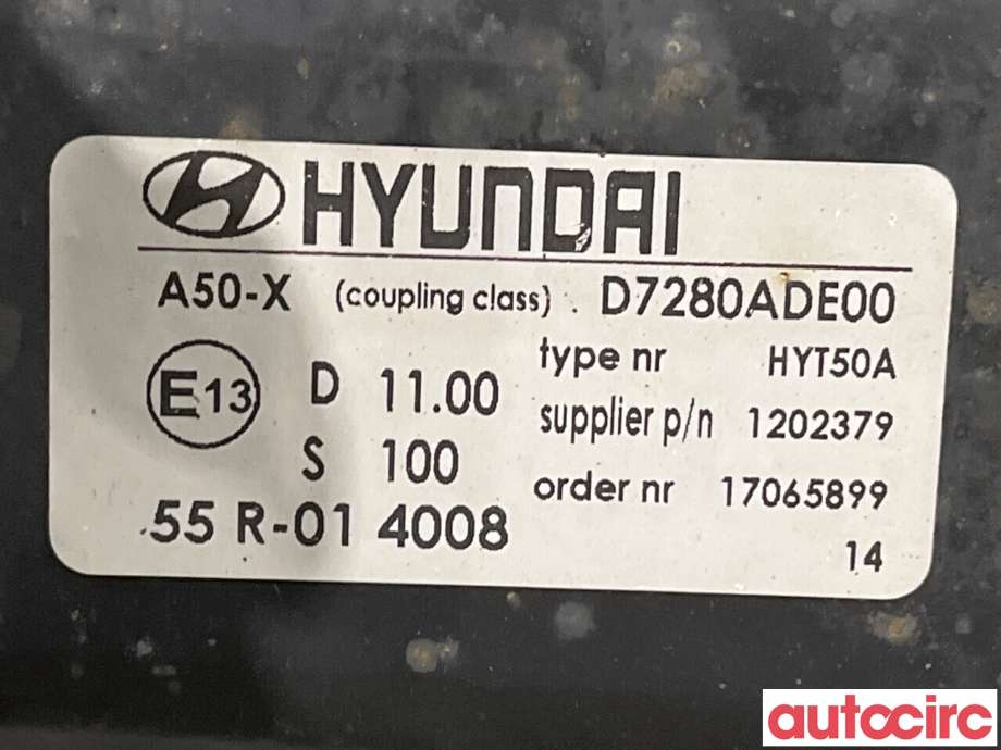 Hengerfeste til Hyundai Tucson 2015-2020  (HYUNDAI|NO NR|55R-014008|D7280ADE00)