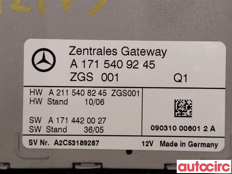Styreenhet diverse til Mercedes SLK 2005-2011 (R171) (R171) (MERCEDES|A1695406945|090310006012A|A1715409245)