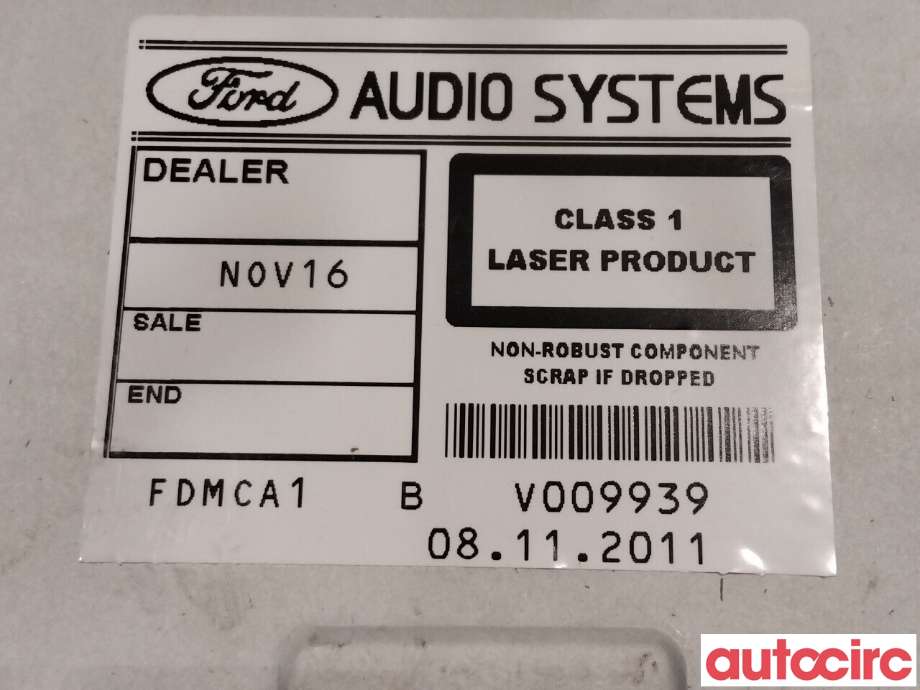 Bilstereo til Ford Mondeo 2011-2014 (Type IV, Fase 2)  (FORD|1799792|BS7T-18C815-AH)