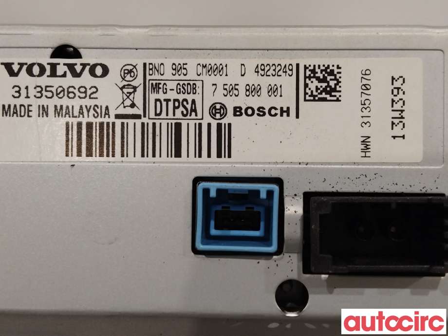 Instrument kjørecomputer til Volvo XC70 2014-2016 (Type II, Fase 2)  (VOLVO|36050611|7505800001|31357076)