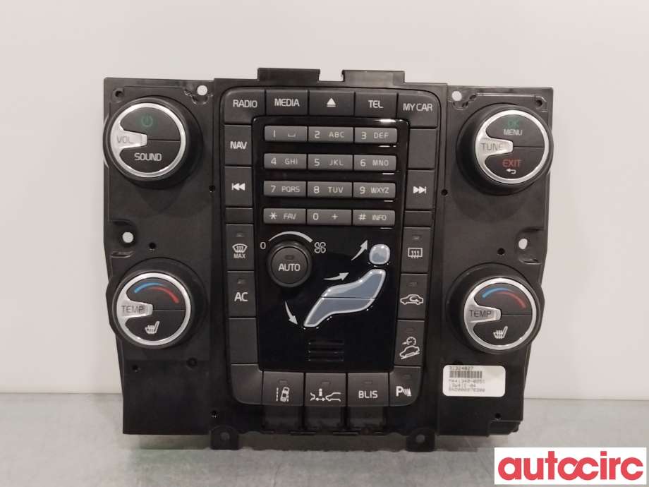 Varmeapparat betjening til Volvo XC70 2014-2016 (Type II, Fase 2) (VOLVO|31398065|31324827)