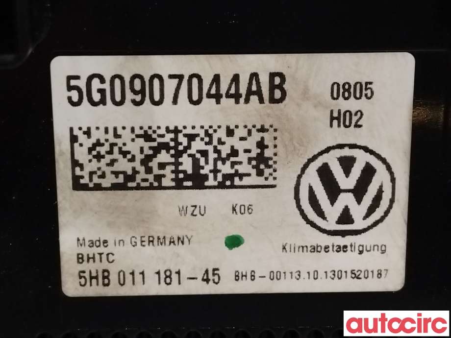 Varmeapparat betjening til VW Golf VII 2012-2017 (Fase 1) (VOLKSWAGEN|5G0907044BE||5G0907044AB)