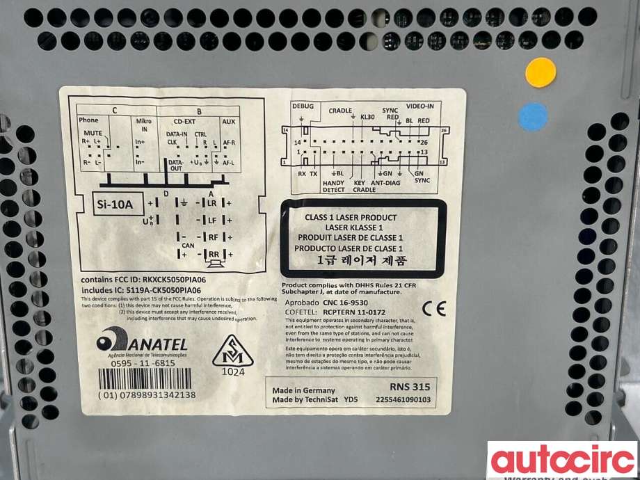 Bilstereo navigasjon til VW Passat 2011-2015 (B7) (B7) (VOLKSWAGEN|3C0035279GX|RNS315|3C0035279G)