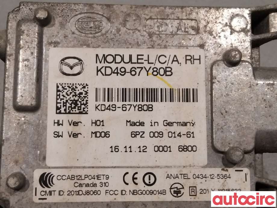 Sensor radar til Mazda CX-5 2012-2017 (Type I)  (MAZDA|KD49-67-Y80B|6PZ009014-61|KD49-67Y80B)