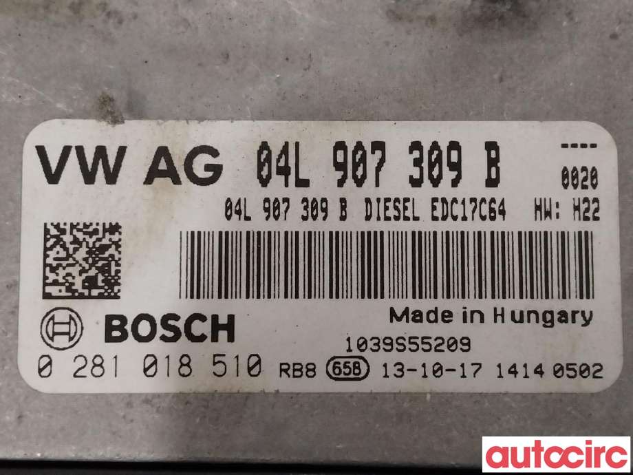Styreenhet motor til VW Golf VII 2012-2017 (Fase 1)  (VOLKSWAGEN|04L906021P|04L907309B)