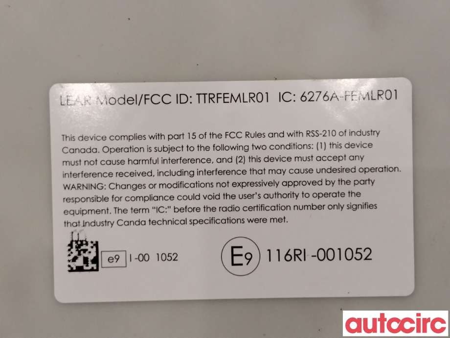 Styreenhet comfort (BCM) til BMW 3-Serie 2012-2018 (F30/F31/F34) (F30/F31/F34) (BMW|61359868380|E9-116RI-001052|61359352865)