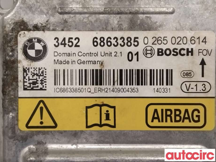 Airbag elektronikk til BMW 3-Serie 2012-2018 (F30/F31/F34) (F30/F31/F34) (BMW|34526887754|0265020614|34526863385)