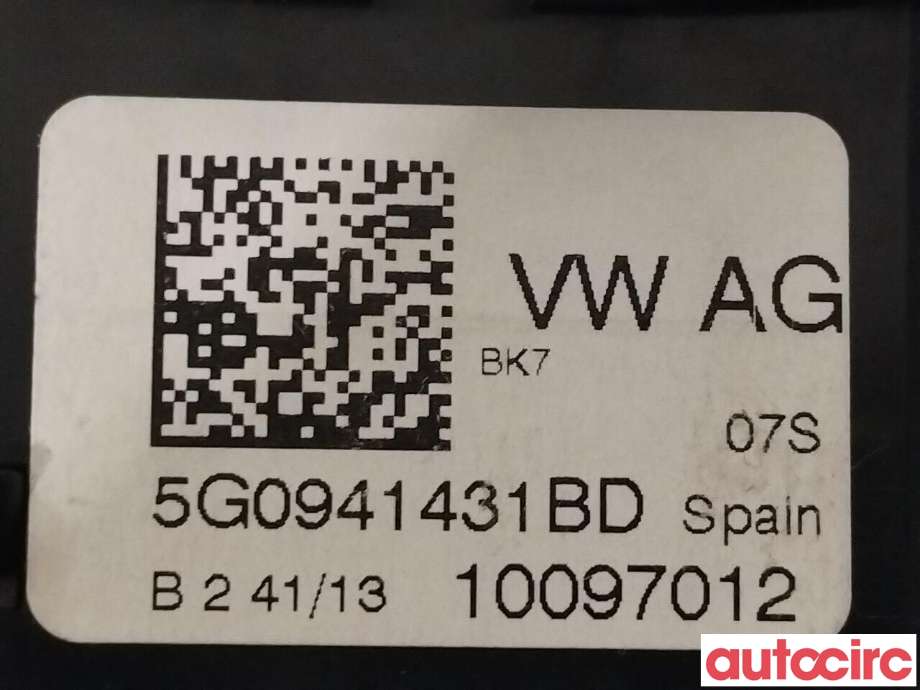 Bryter lys til VW Golf VII 2012-2017 (Fase 1) (VOLKSWAGEN|5G0941431BD)