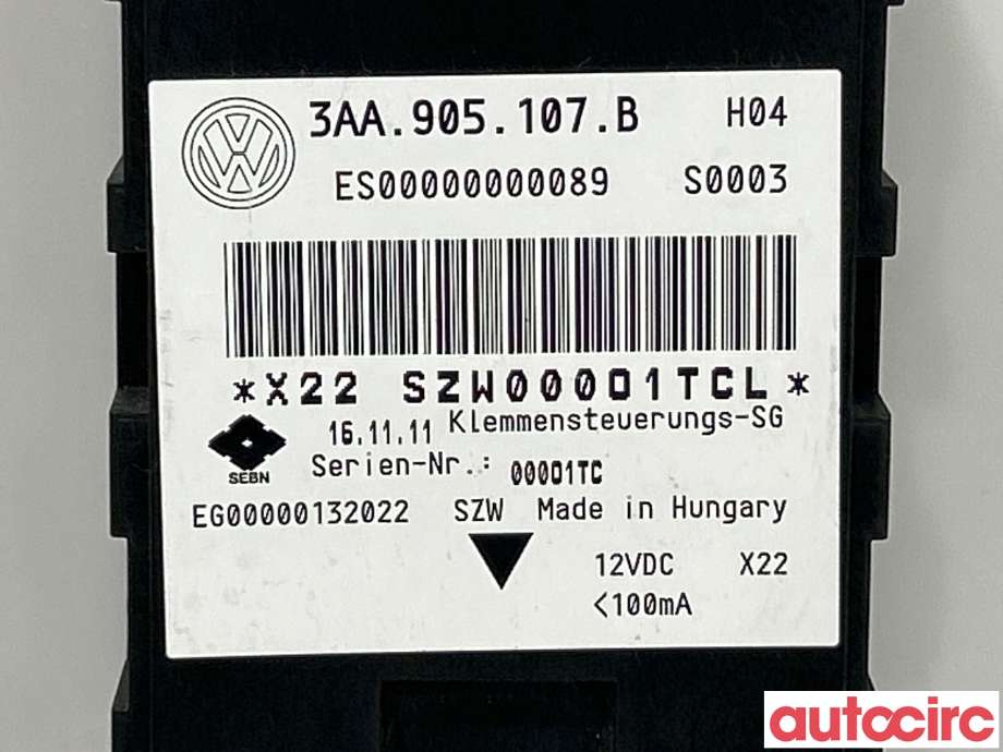 Styreenhet diverse til VW Passat 2011-2015 (B7) (B7) (VOLKSWAGEN|3AA905107B)