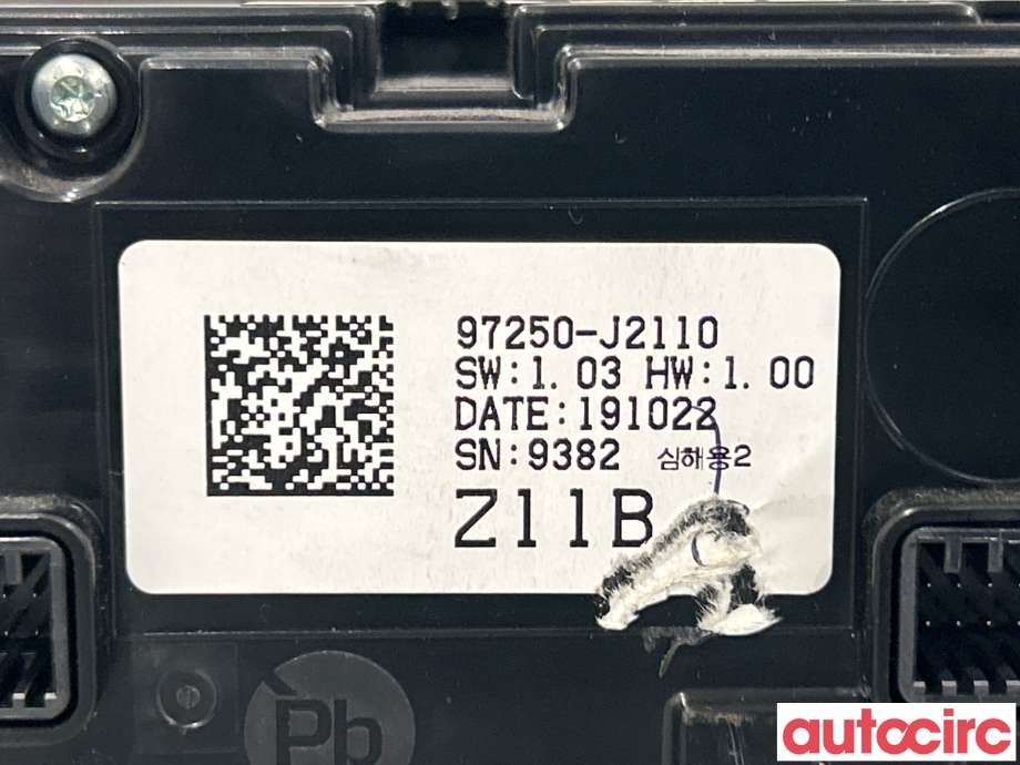 Varmeapparat betjening til Kia e-Soul 2019-->> (Type III) (KIA|97250J2110WK|97250-J2110)