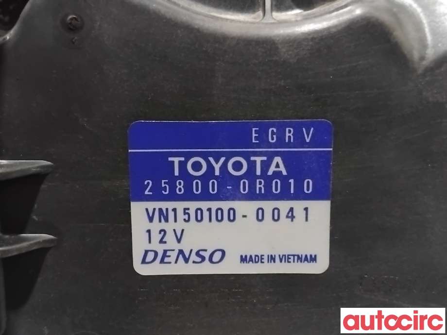 EGR-ventil til Toyota Avensis 2009-2015 (Type III, Fase 1)  (TOYOTA|258000R010|VN150100-0041|25800-0R010)