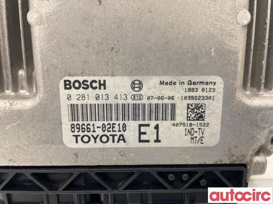 Styreenhet motor til Toyota Auris 2007-2010 (Type I, Fase 1)  (TOYOTA|8966002F80|0281013413|89661-02E10)