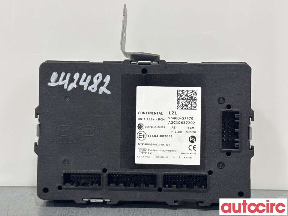 Styreenhet comfort (BCM) til Hyundai Ioniq Electric 2016-2019 (Fase 1) (HYUNDAI|95400G7470|A2C10637202|95400-G7470)