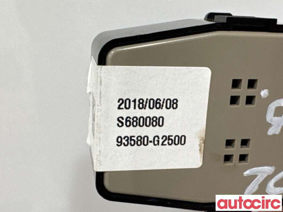 Bryter ruteheis til Hyundai Ioniq Electric 2016-2019 (Fase 1)  (HYUNDAI|93580G25004X||93580-G2500)