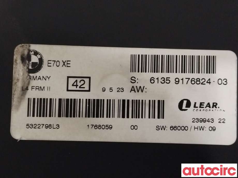 Styreenhet diverse til BMW X6 2008-2014 (E71/E72) (E71/E72) (BMW|61356827063|61359176824)