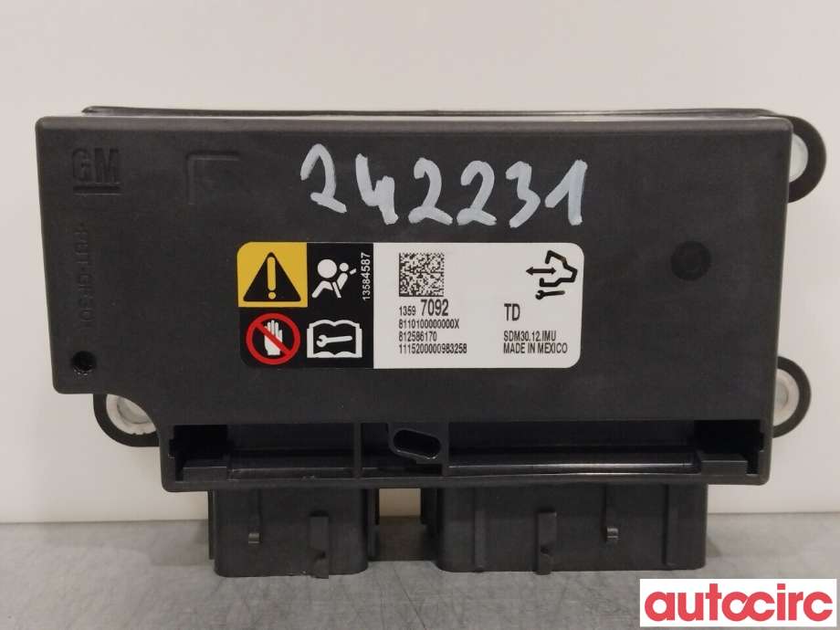 Airbag elektronikk til Opel Corsa E 2015-2019 (OPEL|13597092)