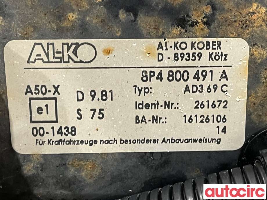Hengerfeste til Audi A3 2003-2008 (Type II, Fase 1)  (AUDI|8P4800491C|AD369C|8P4800491A)