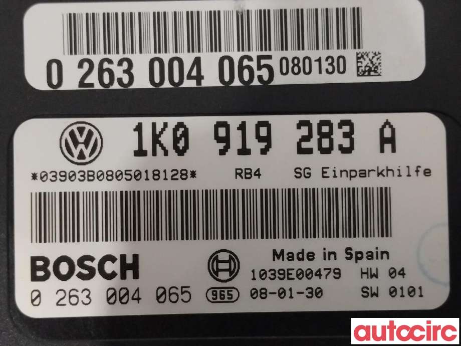 Styreenhet parkering til VW Golf, Plus/Cross 2005-2009 (Fase 1) (VOLKSWAGEN|1K0919283A)