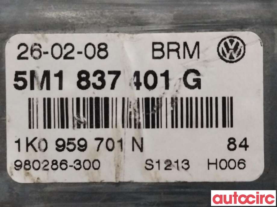 Ruteheis venstre foran til VW Golf, Plus/Cross 2005-2009 (Fase 1)  (VOLKSWAGEN|5K0959701G|5M1837401G)