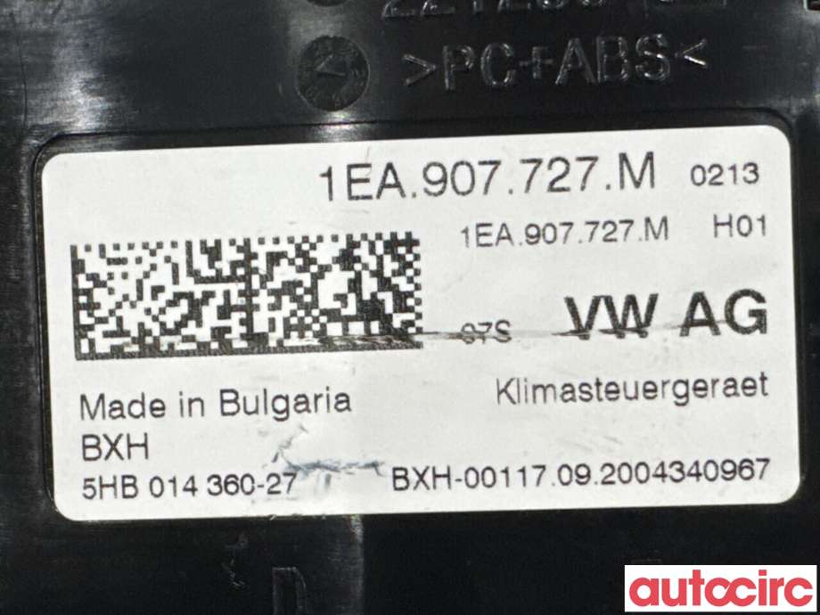 Styreenhet klima/aircondition til VW ID.3 2020-->>  (VOLKSWAGEN|1EA907727AH||1EA907727M)